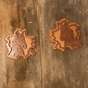 Scroll cut maple leaf horse decorations